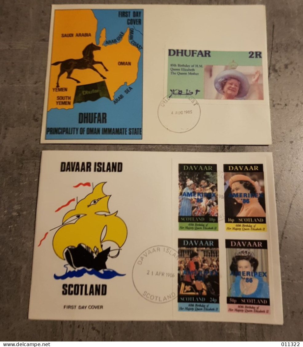 SCOTLAND &DHUFAR 2 FIRST DAY COVER - Beroemde Vrouwen