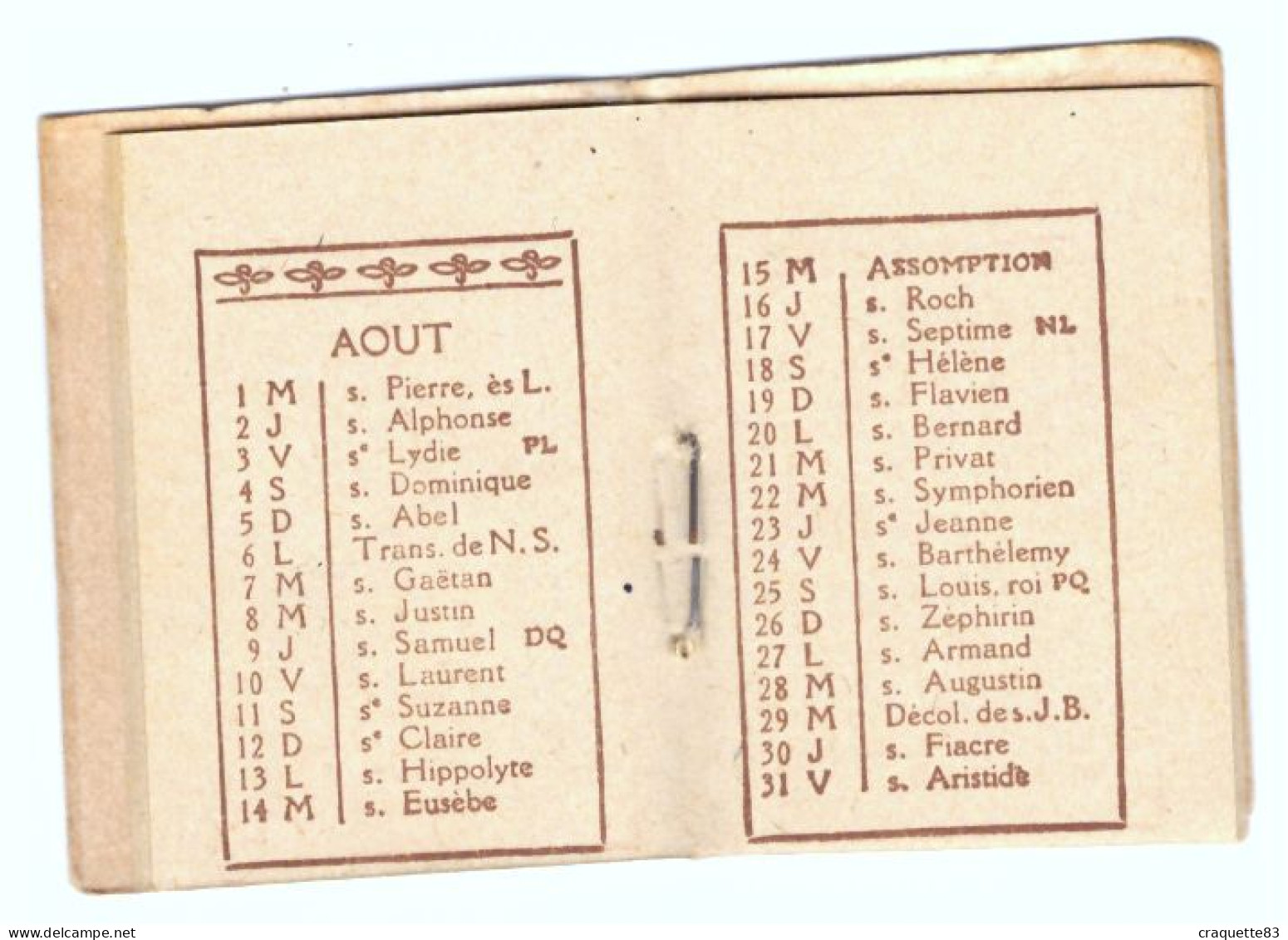 CALENDRIER POUR 1917 - Documents