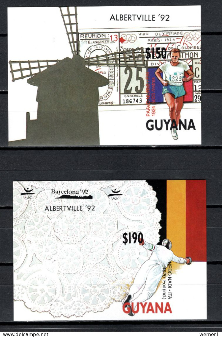 Guyana 1992 Olympic Games Barcelona / Albertville 2 S/s Imperf. MNH - Verano 1992: Barcelona