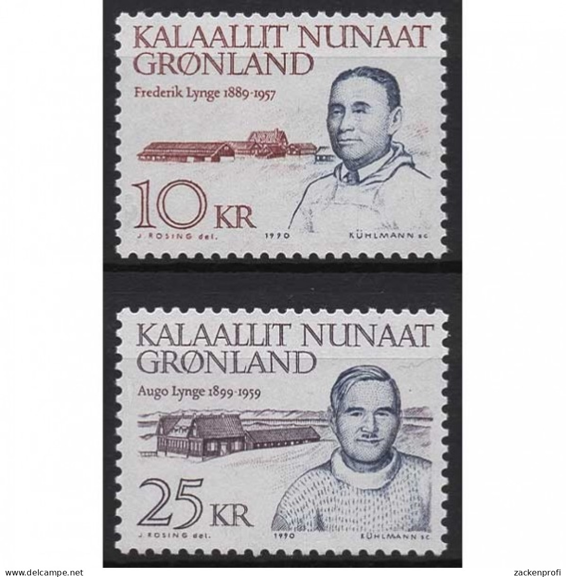 Grönland 1990 Persönlichkeiten 209/10 Postfrisch - Unused Stamps