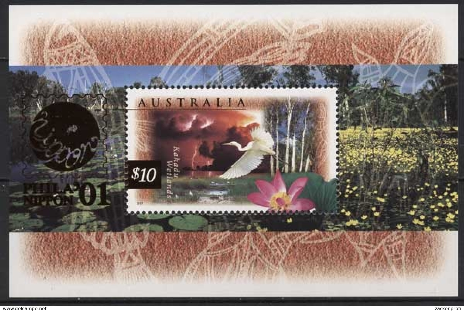 Australien 1997 Feuchtgebiete PHILANIPPON'01 Block 24 III Postfrisch (C24042) - Blocks & Sheetlets