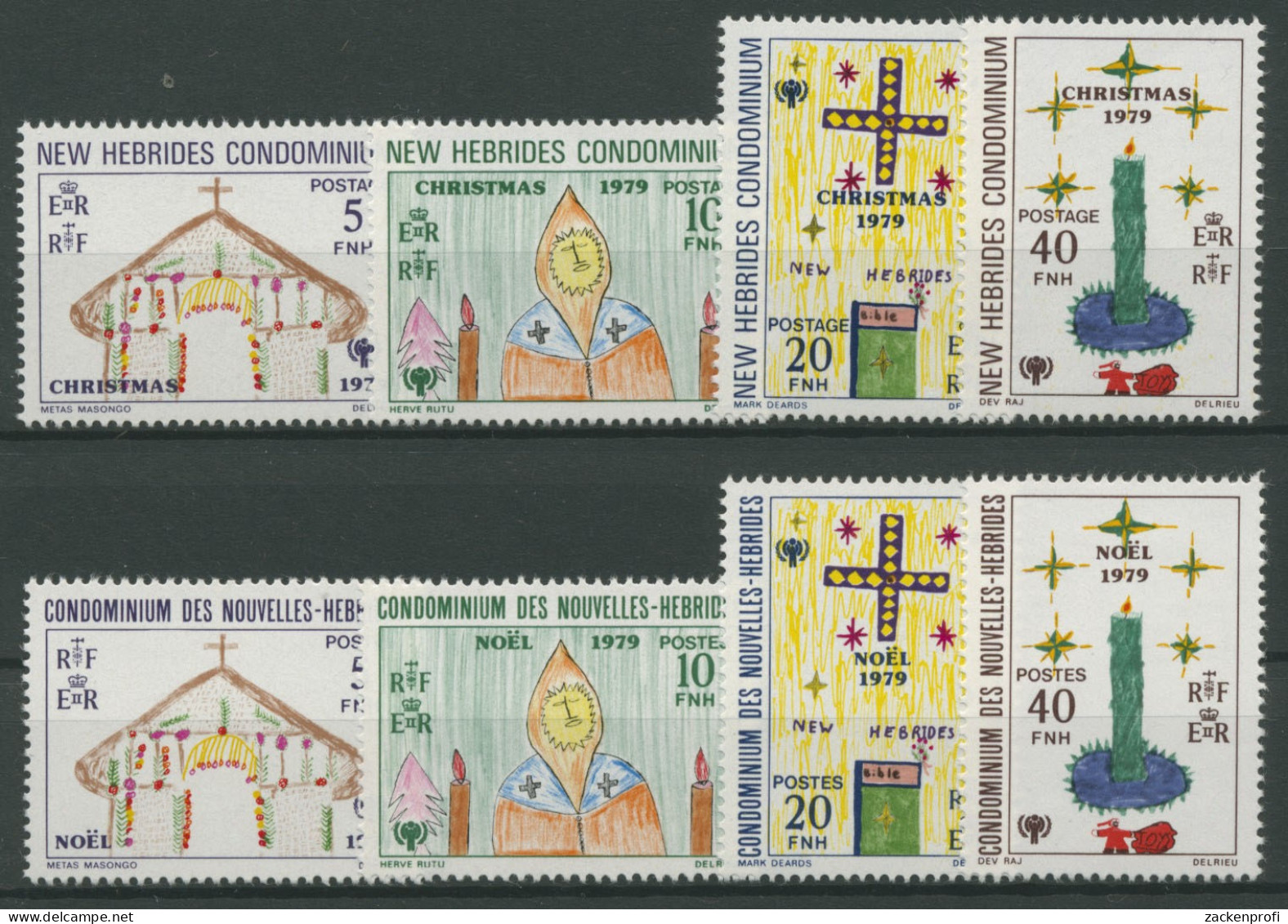 Neue Hebriden 1979 Weihnachten 545/52 Postfrisch (G5110) - Ongebruikt