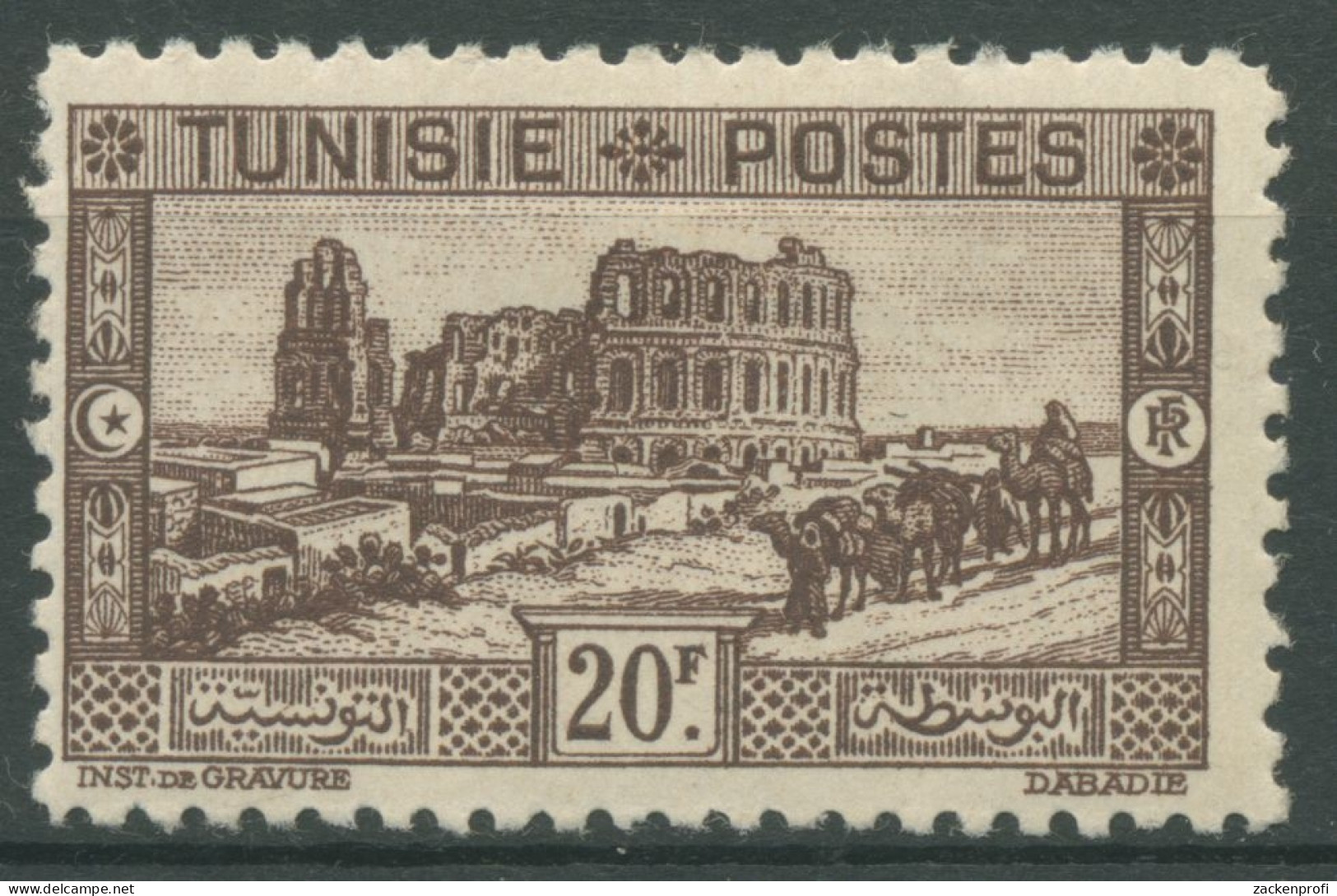 Tunesien 1934 Römisches Amphitheater El Djem 190 Mit Falz - Unused Stamps