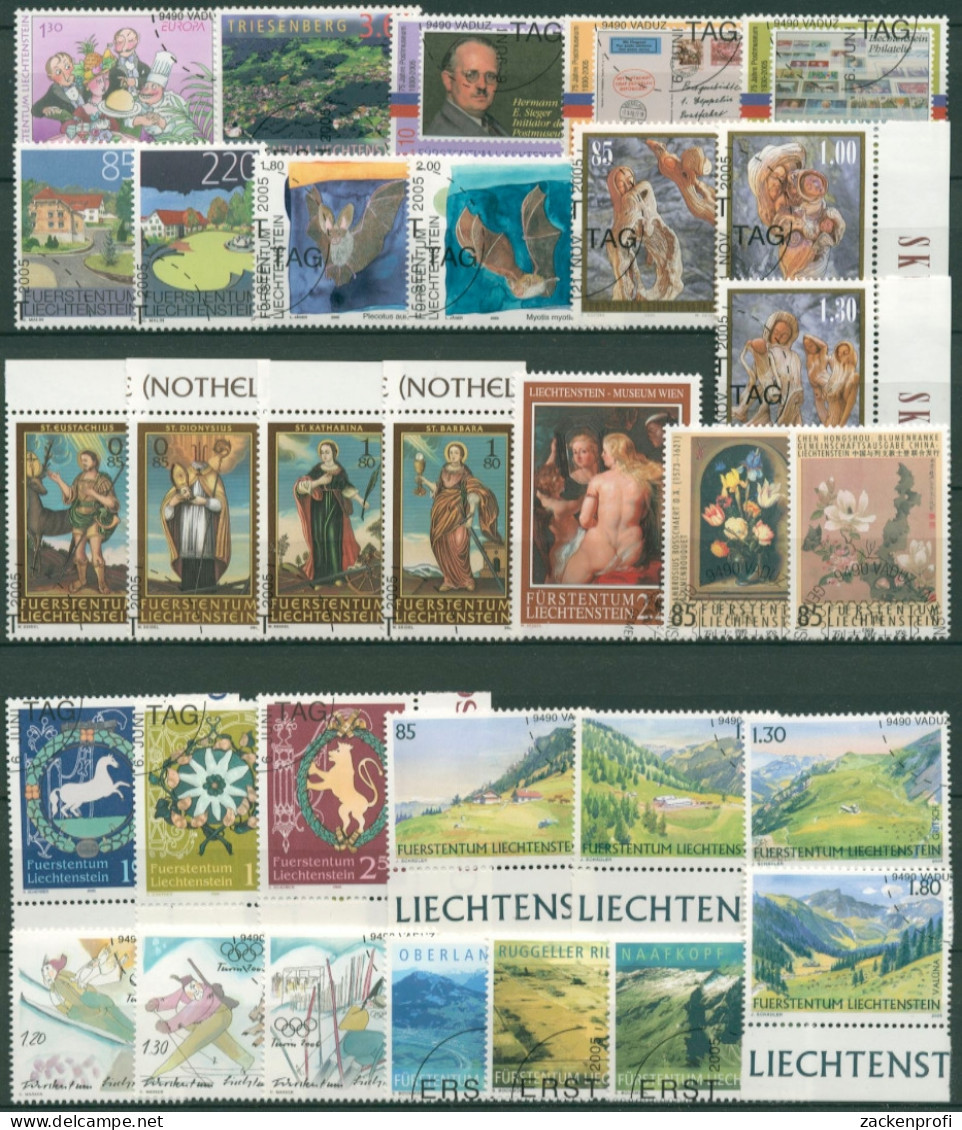 Liechtenstein Jahrgang 2005 Komplett Gestempelt (SG30977) - Annate Complete