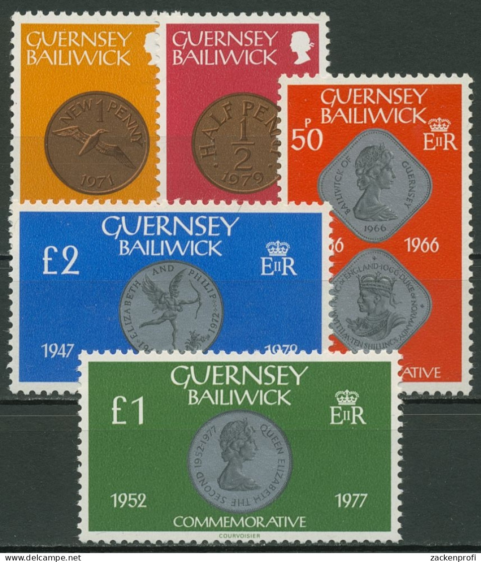 Guernsey 1980 Freimarken Münzen 199/03 Postfrisch - Guernesey