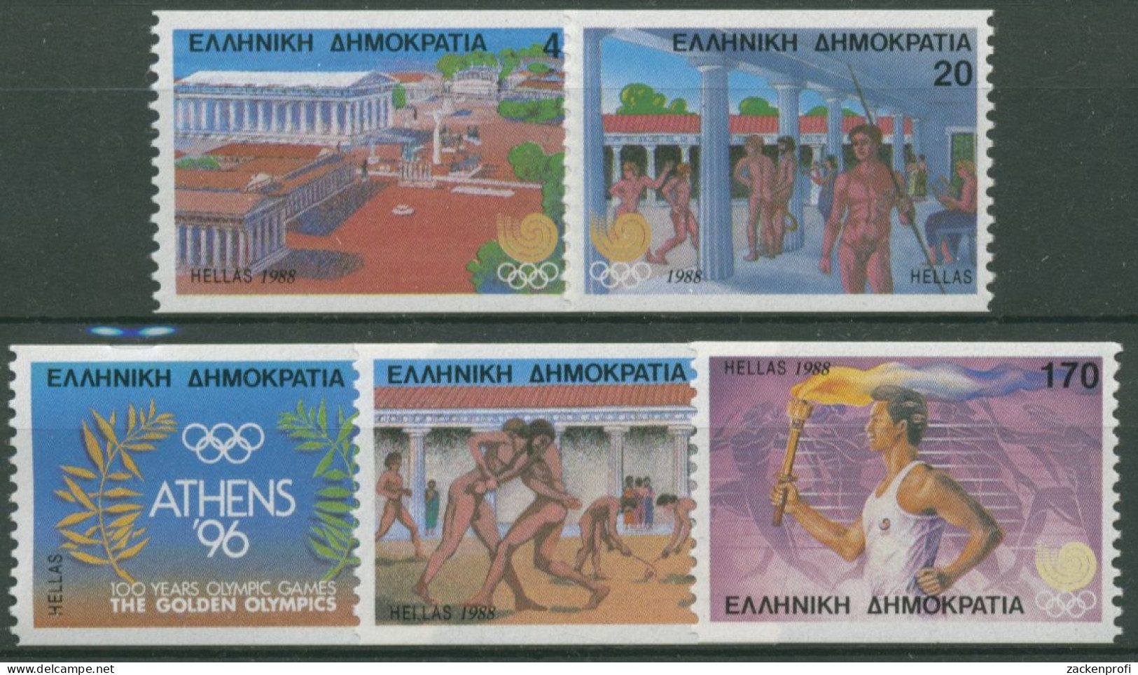 Griechenland 1988 Olympische Spiele 1687/91 C Postfrisch - Unused Stamps