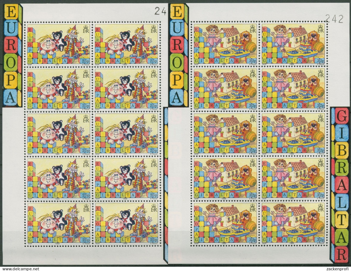 Gibraltar 1989 Europa CEPT Kinderspiele 563/64 K Postfrisch (C96439) - Gibilterra