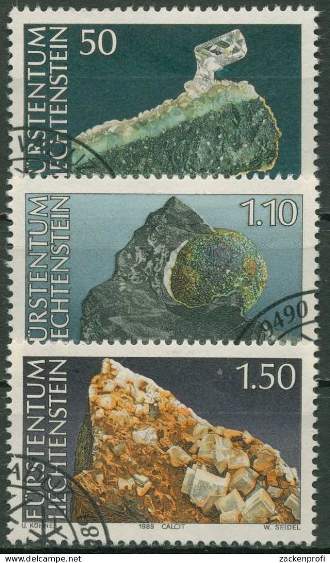Liechtenstein 1989 Mineralien 981/83 Gestempelt - Used Stamps