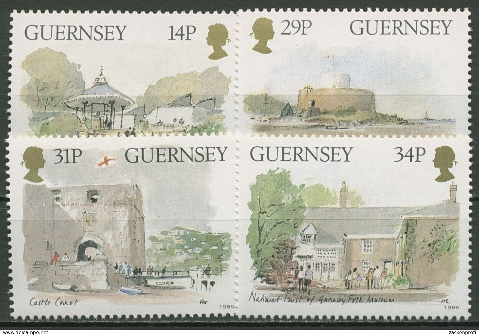 Guernsey 1986 Museen Galerien 369/72 Postfrisch - Guernesey