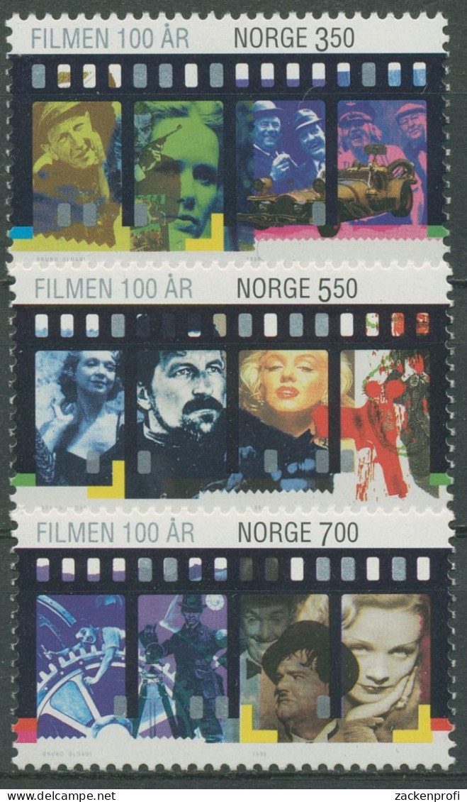 Norwegen 1996 Kino Film Schauspieler 1215/17 Postfrisch - Unused Stamps