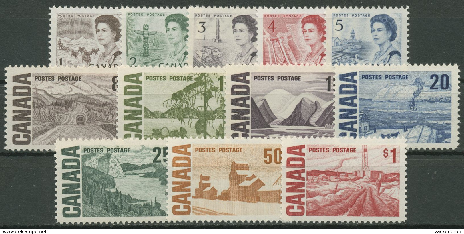 Kanada 1967 Jahrhundertfeier Landschaften 398/409 Postfrisch - Unused Stamps