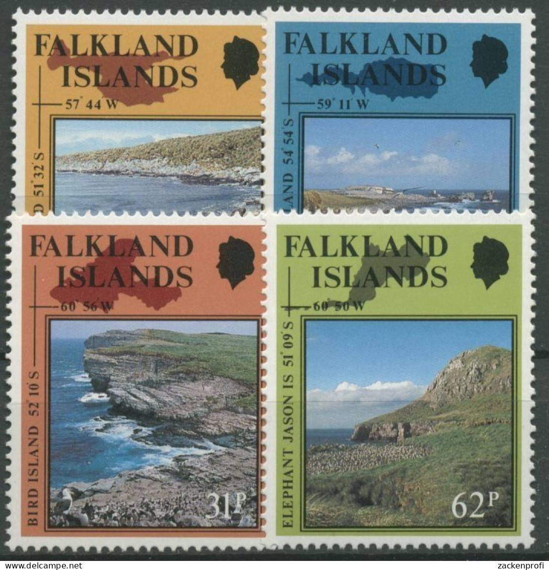 Falkland 1990 Naturschutzgebiete 518/21 Postfrisch - Islas Malvinas