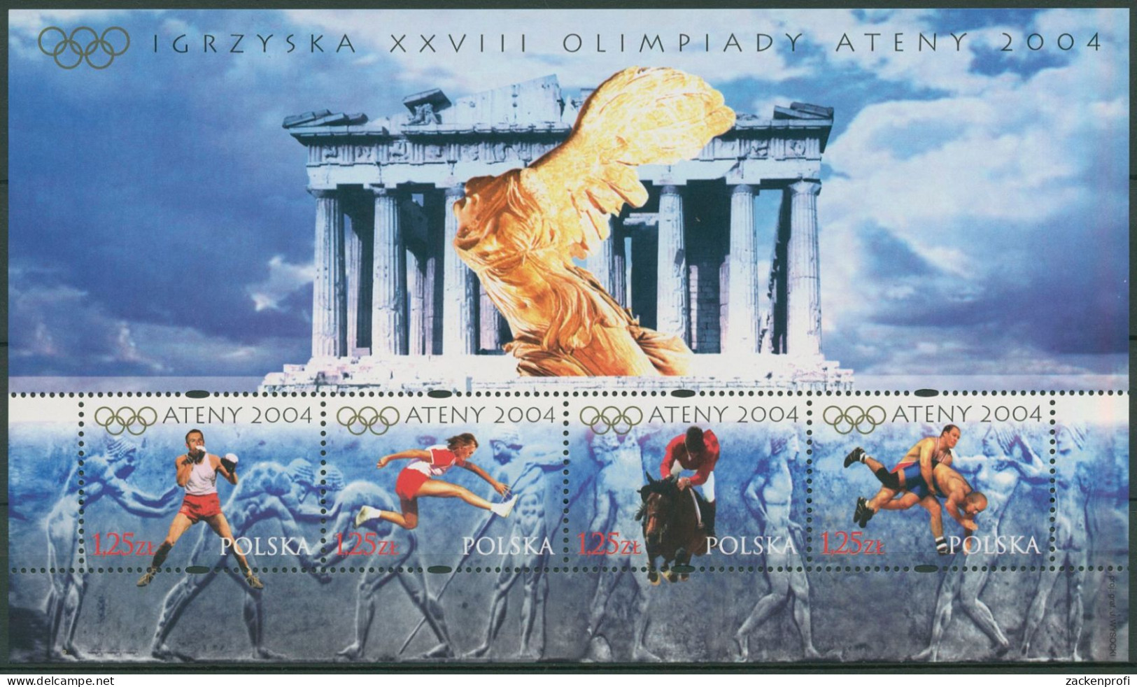 Polen 2004 Olypische Sommerspiele Athen Block 160 Postfrisch (C63064) - Blocs & Feuillets