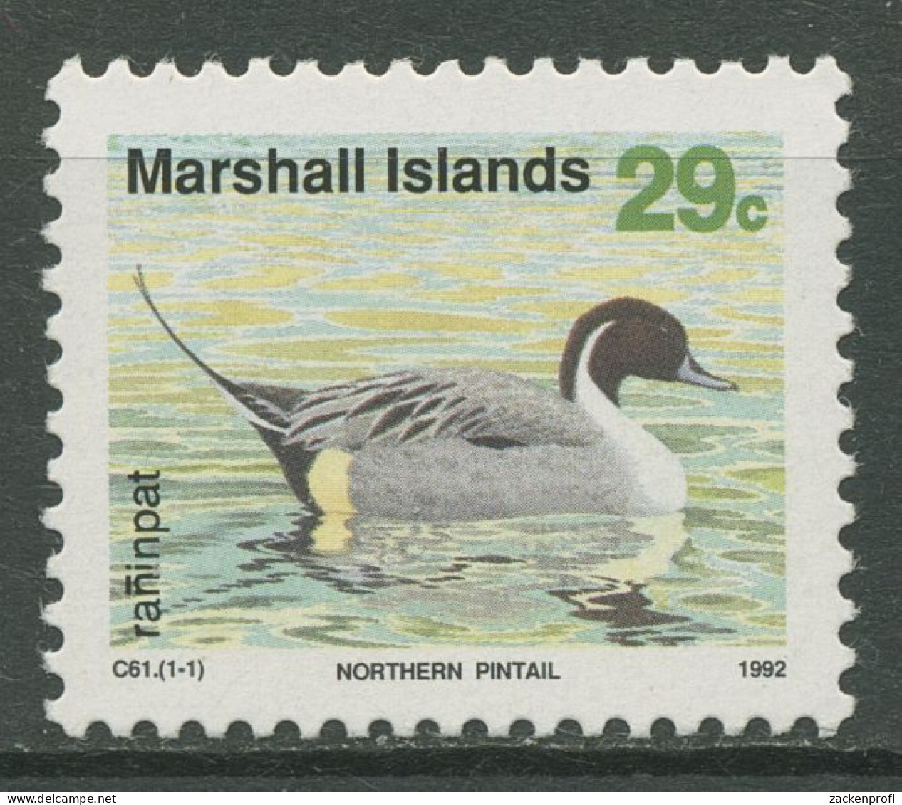 Marshall-Inseln 1992 Naturschutz Zugvögel Spießente 408 Postfrisch - Marshall