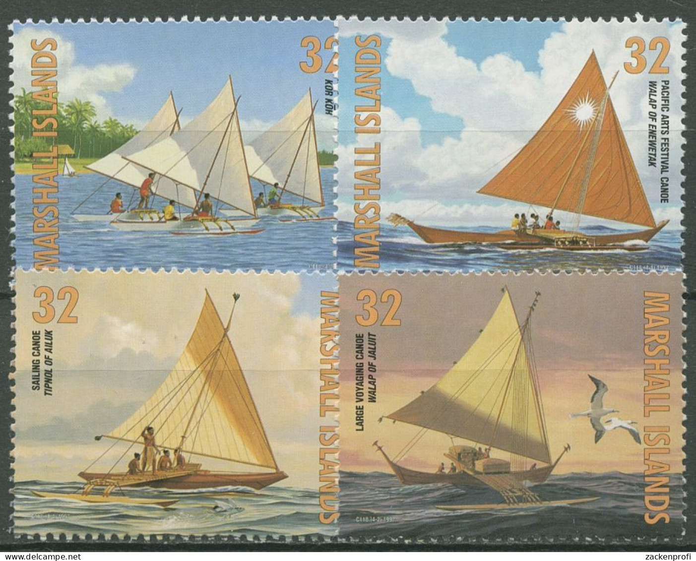 Marshall-Inseln 1997 Segelboote 835/38 Postfrisch - Marshall Islands