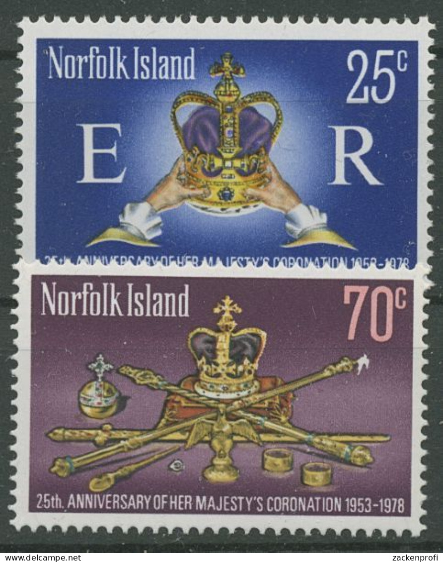 Norfolk-Insel 1978 25. Regierungsjubiläum Königin Elisabeth II 212/13 Postfrisch - Isla Norfolk