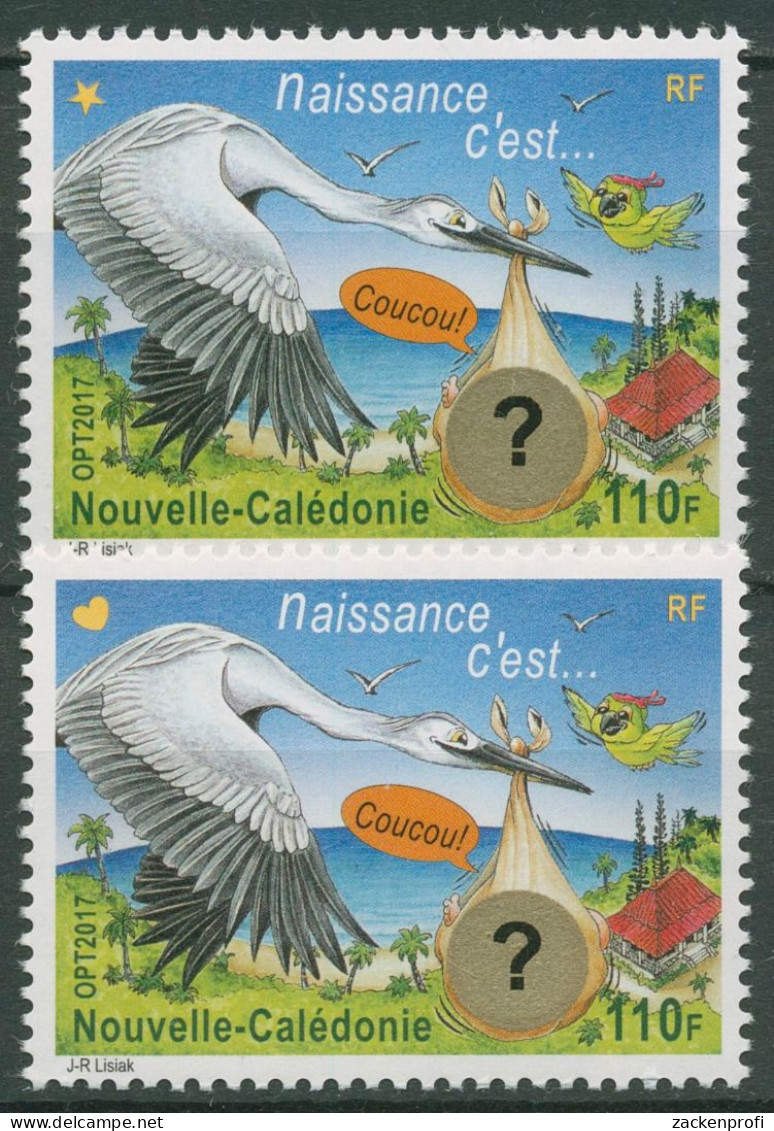 Neukaledonien 2017 Geburtsanzeige Storch Bringt Kind 1724 I/II Postfrisch - Neufs