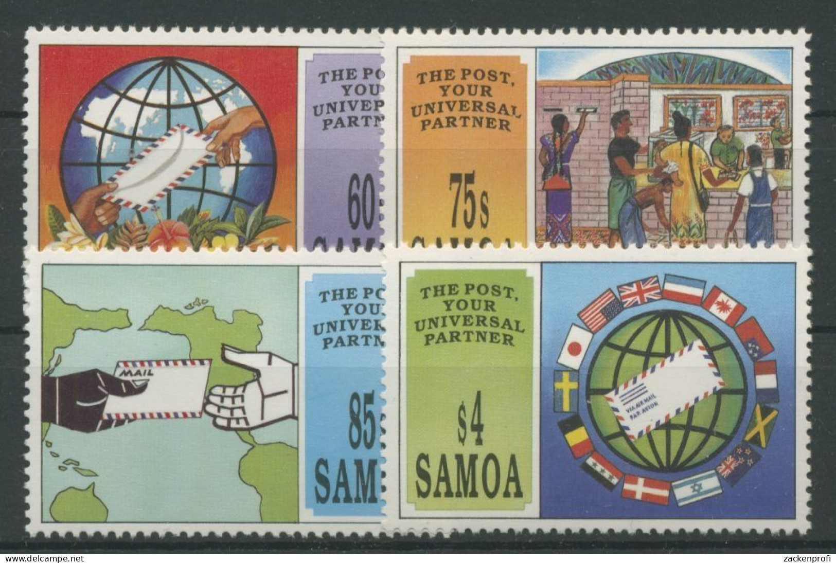 Samoa 1993 Weltposttag 759/62 Postfrisch - Samoa