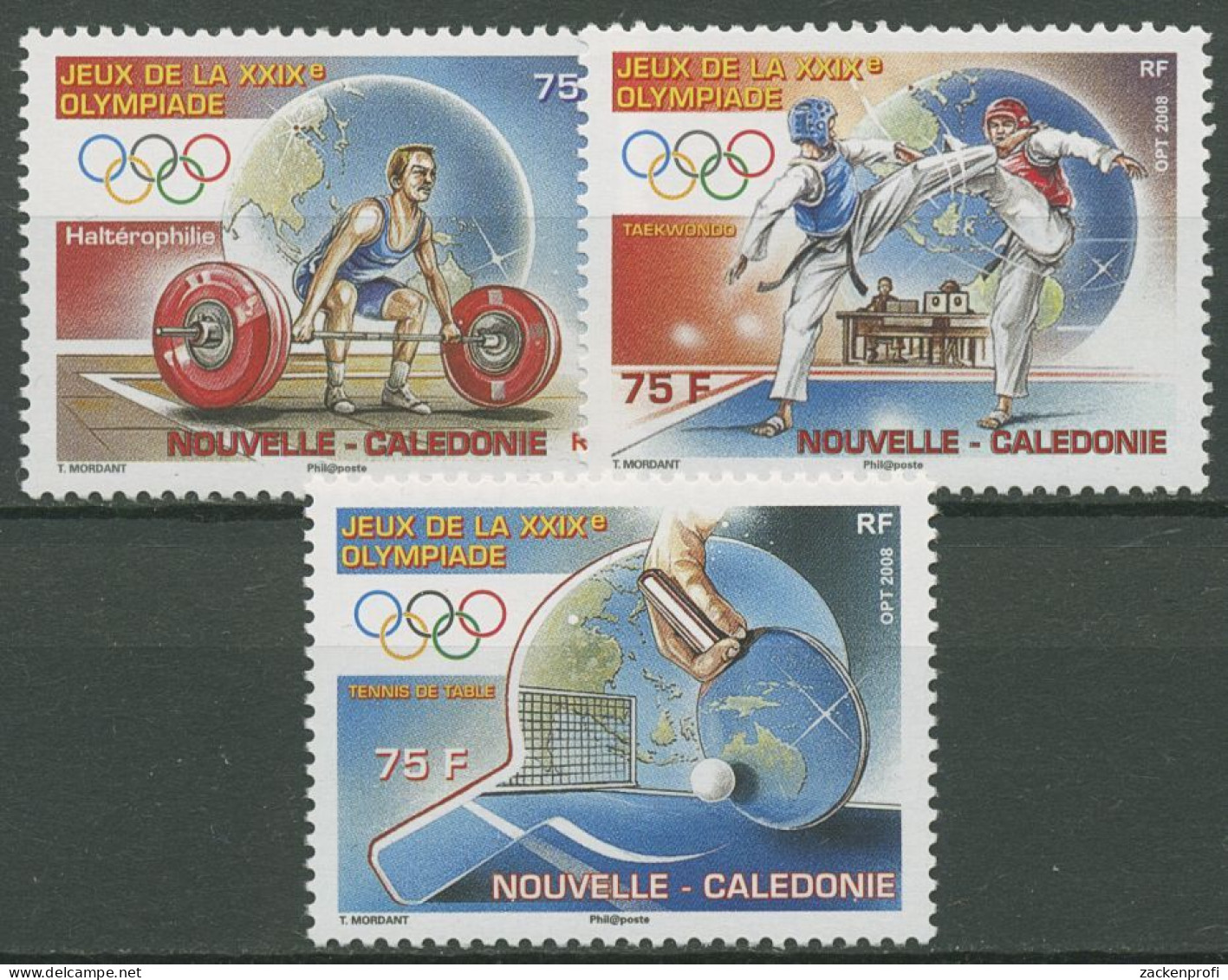 Neukaledonien 2008 Olympische Sommerspiele In Peking 1466/68 Postfrisch - Ongebruikt