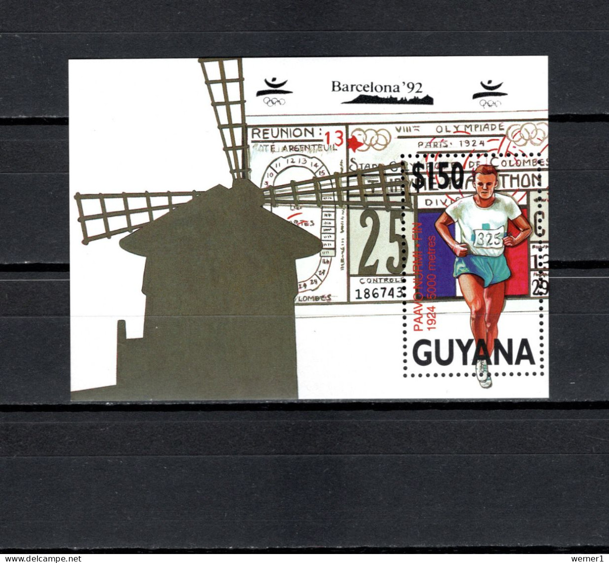 Guyana 1991 Olympic Games Barcelona, Paavo Nurmi S/s MNH - Verano 1992: Barcelona