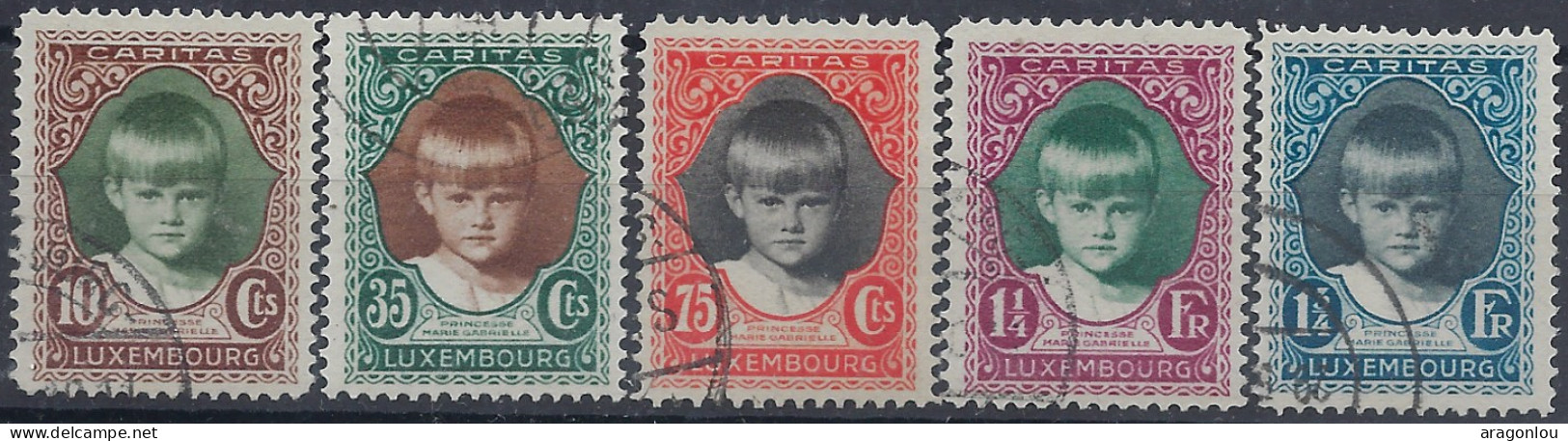 Luxembourg - Luxemburg - Timbres - 1929   Caritas   Princesse Marie-Gabrielle   Série   ° - Blokken & Velletjes