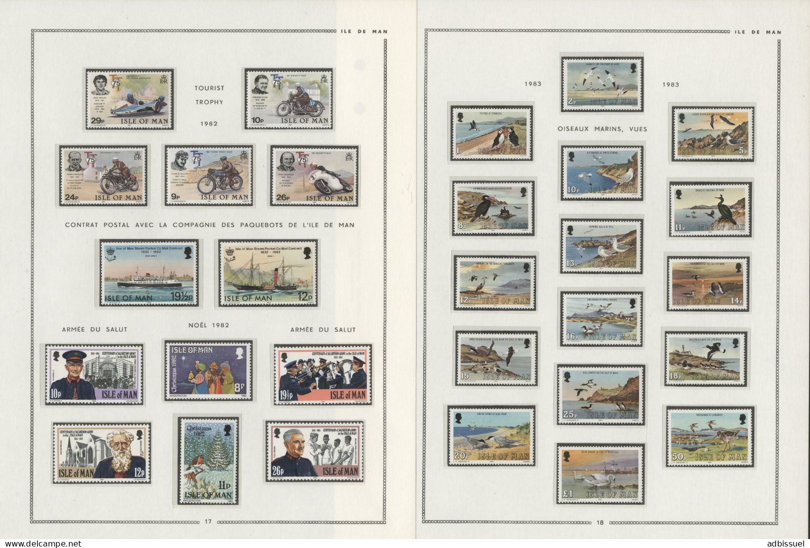 ILE DE MAN Collection de 1973 à 1988 neufs ** (MNH) Cote totale 424,05 € Voir Suite et 18 photos