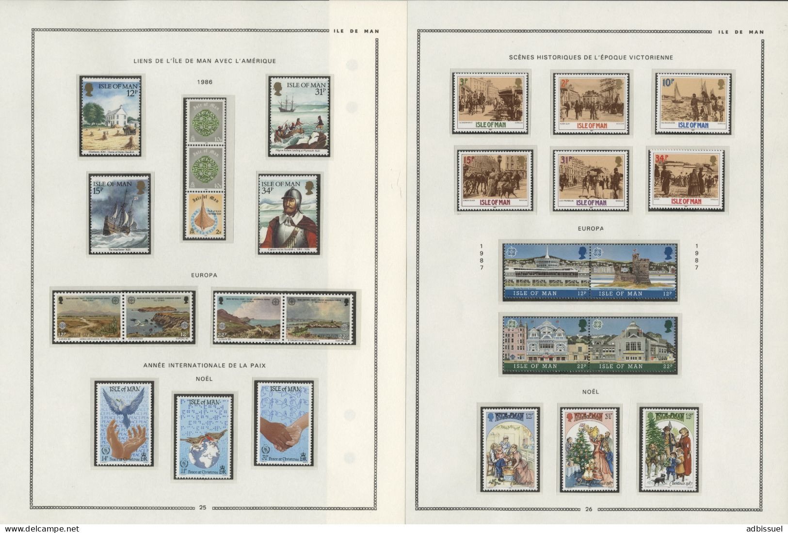 ILE DE MAN Collection de 1973 à 1988 neufs ** (MNH) Cote totale 424,05 € Voir Suite et 18 photos