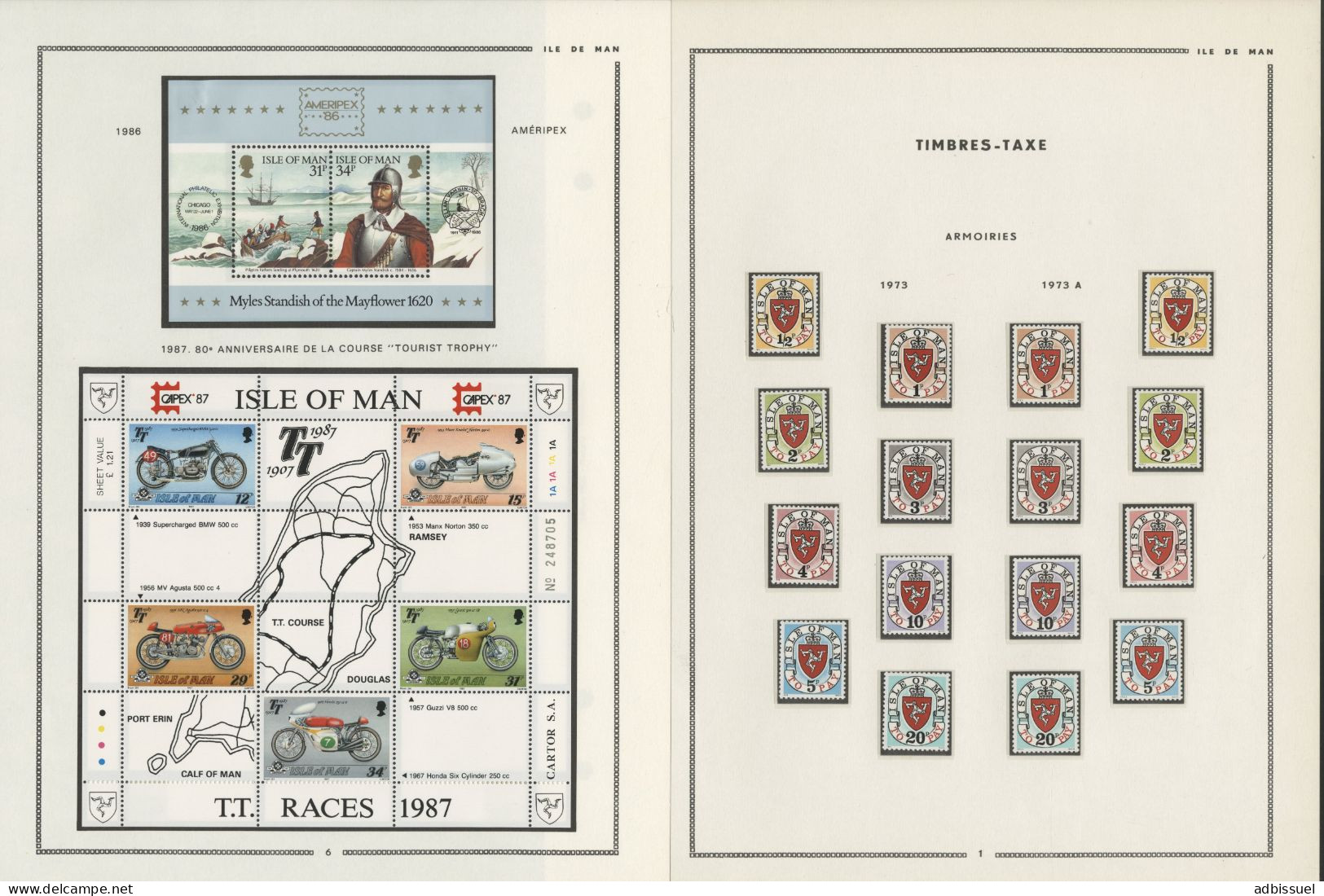 ILE DE MAN Collection de 1973 à 1988 neufs ** (MNH) Cote totale 424,05 € Voir Suite et 18 photos