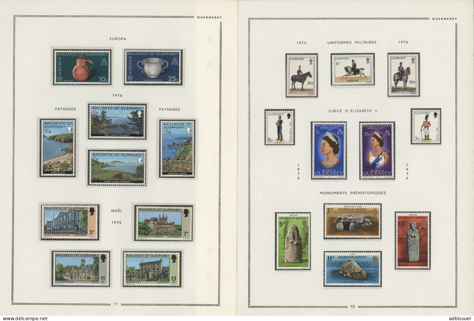 GUERNESEY Collection de 1968 à 1988 neufs ** (MNH) Cote totale 583,60 € Voir Suite et 19 photos