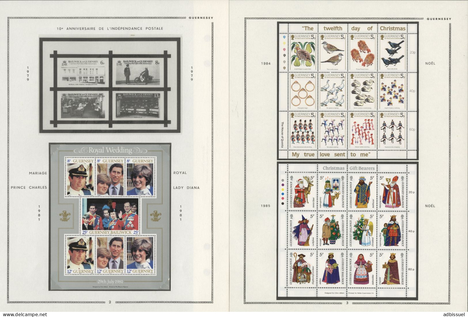 GUERNESEY Collection de 1968 à 1988 neufs ** (MNH) Cote totale 583,60 € Voir Suite et 19 photos