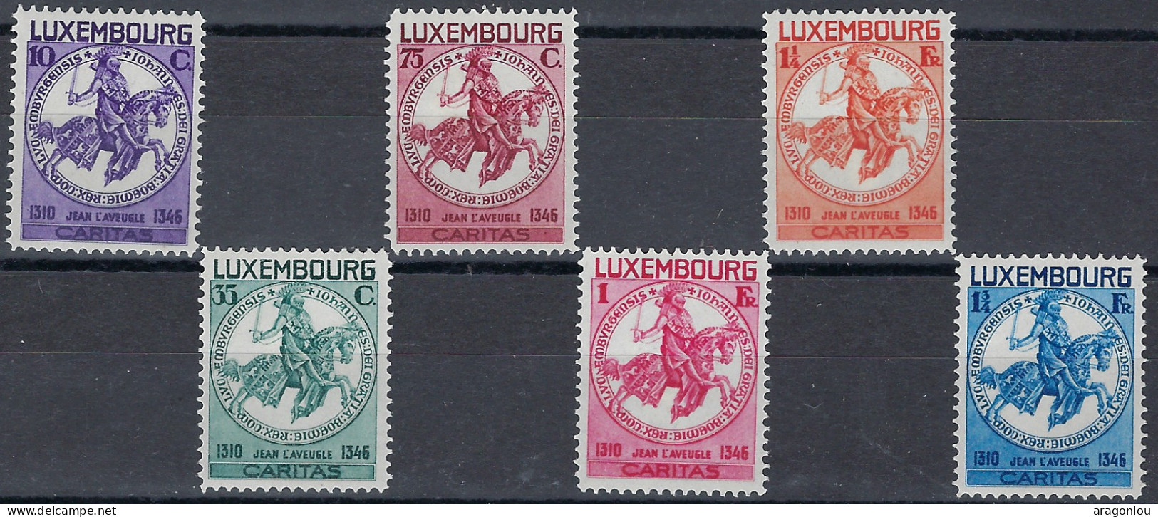 Luxembourg - Luxemburg - Timbres - 1934   Jean L'Aveugle   Série  * - Usati