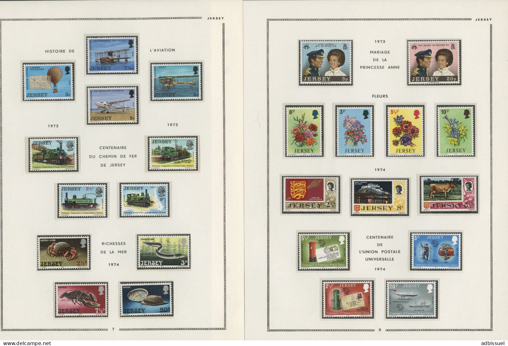 JERSEY Collection De 1969 à 1988 Neufs ** (MNH) Cote Totale 696,25 € Voir Suite Et 19 Photos - Sammlungen