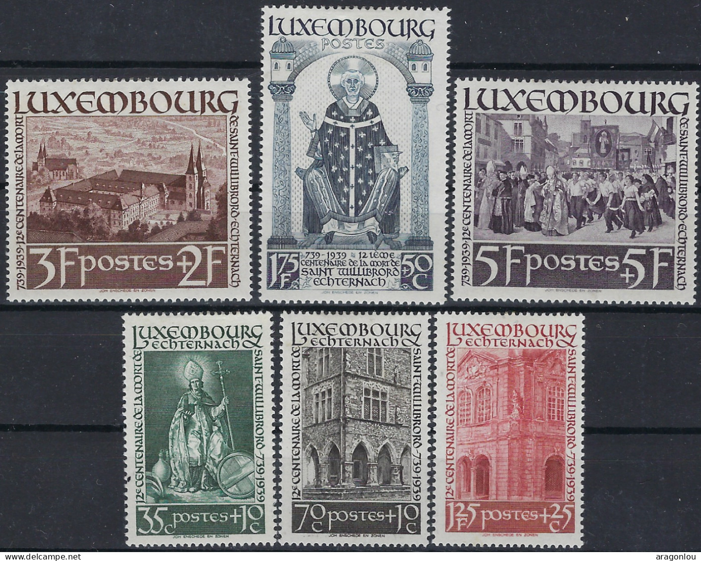 Luxembourg - Luxemburg - Timbres - 1938   St. Willibrord Echternach   Série   *   Charnières - Gebraucht