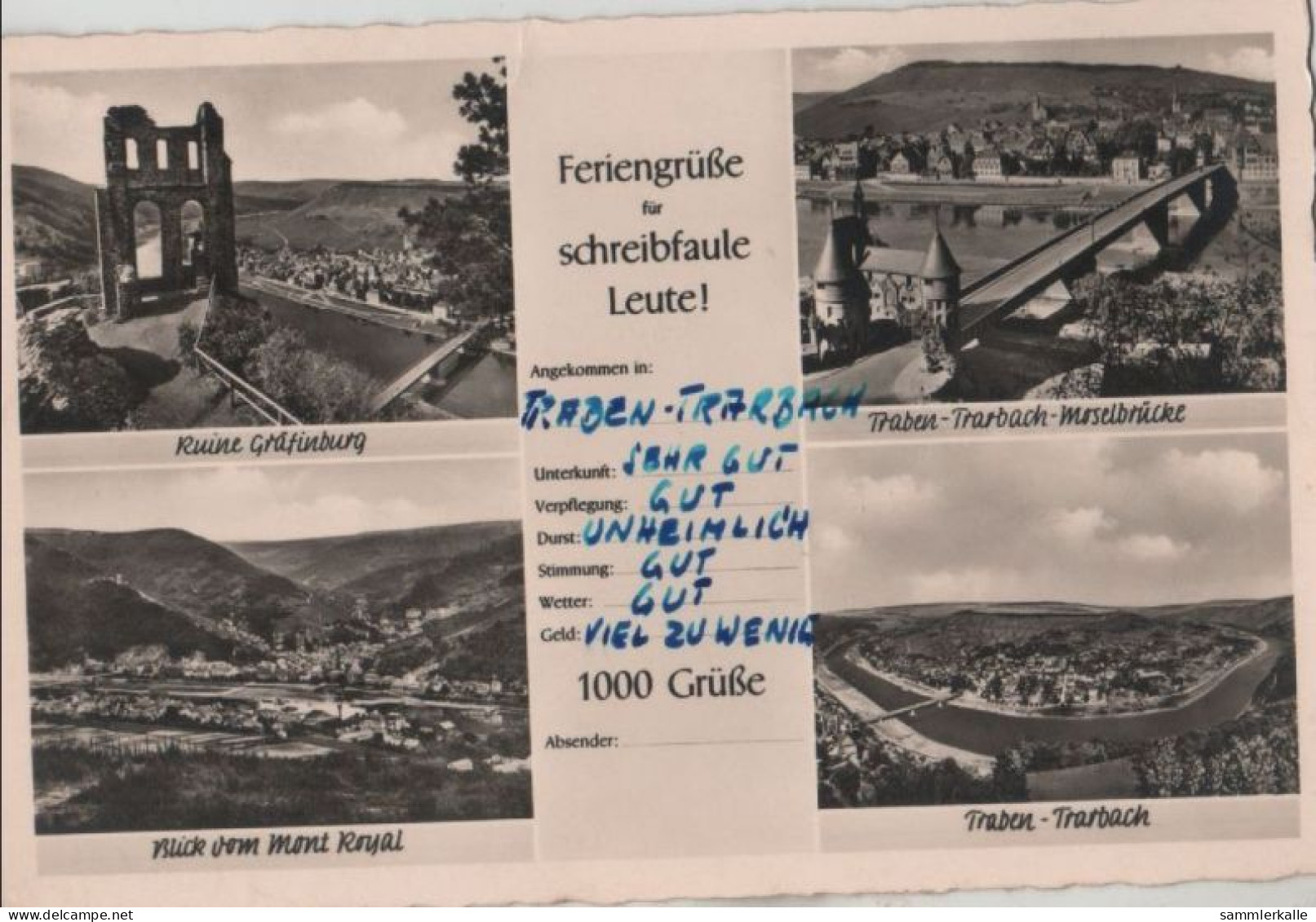 72535 - Traben-Trarbach - Blick Vom Mont Royal - 1954 - Traben-Trarbach