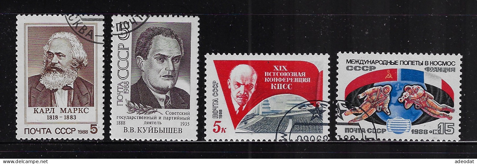 RUSSIA 1988 SCOTT #5662,5673,5678,5719     USED - Gebruikt