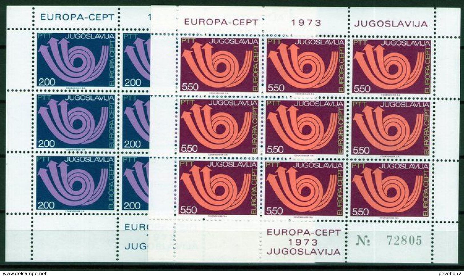 Yugoslavia 1973 Europa Cept SS MNH - Nuevos