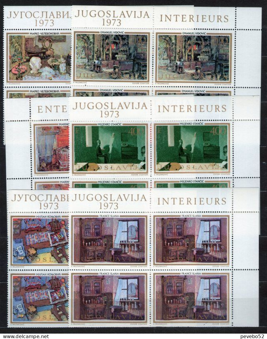 YUGOSLAVIA 1973 Paintings 4v MNH - Neufs