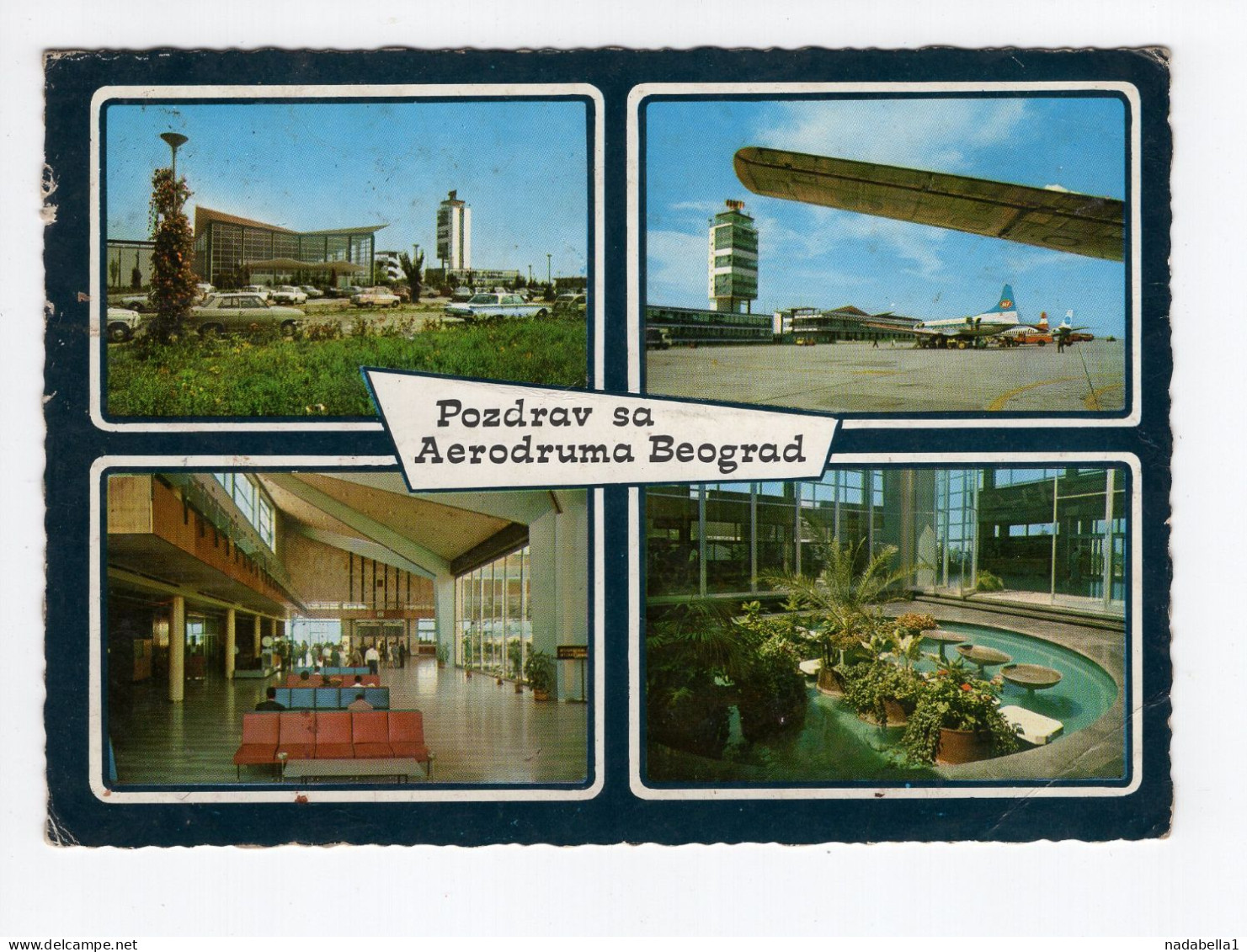 1960s. YUGOSLAVIA,SERBIA,BELGRADE,AIRPORT,POSTCARD,USED - Yougoslavie