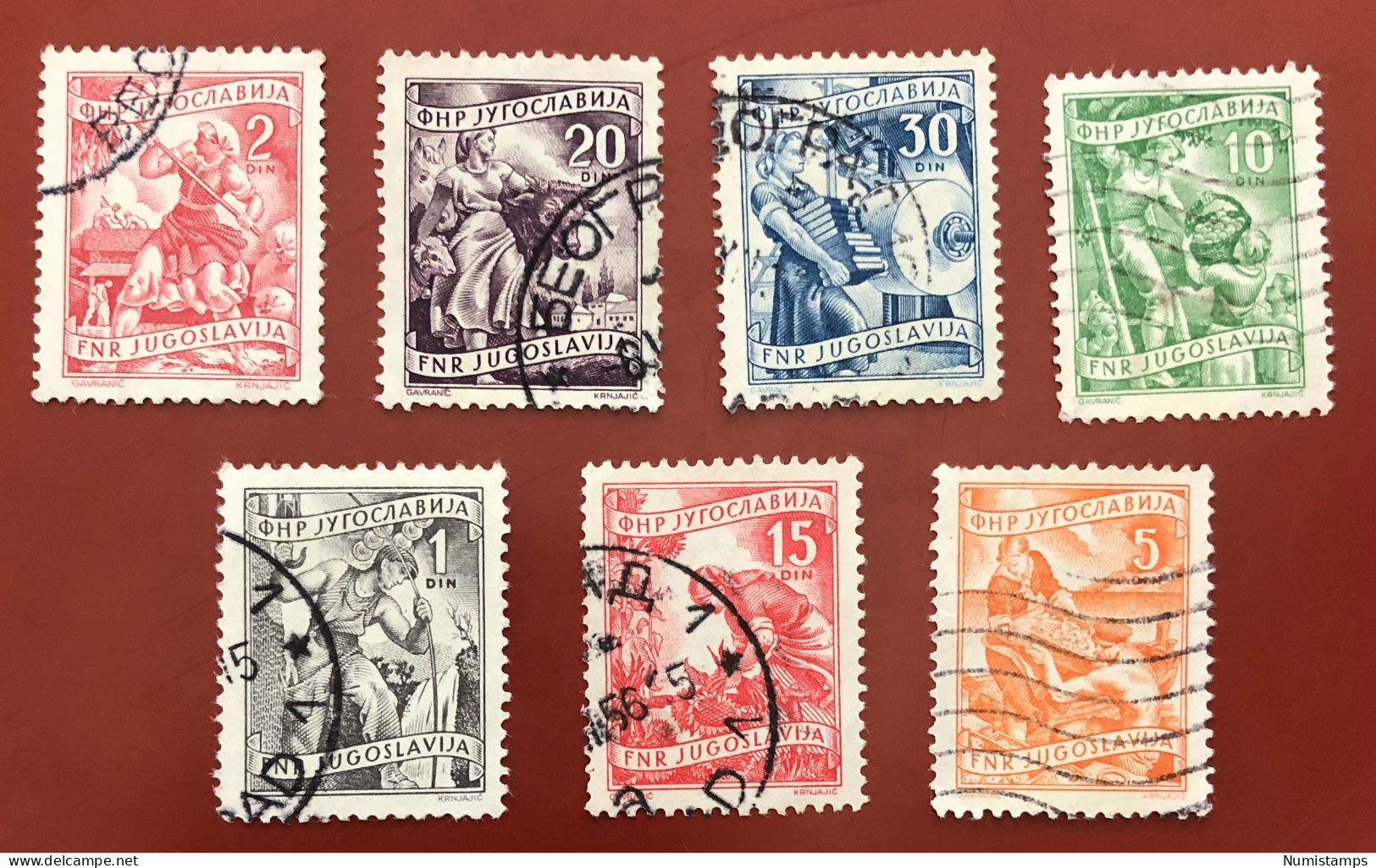 Yugoslavia - Definitives - Companies (Series) From 1950 To 1952 - Oblitérés