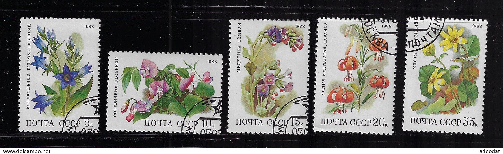 RUSSIA 1988 SCOTT #5687-5691   USED - Oblitérés