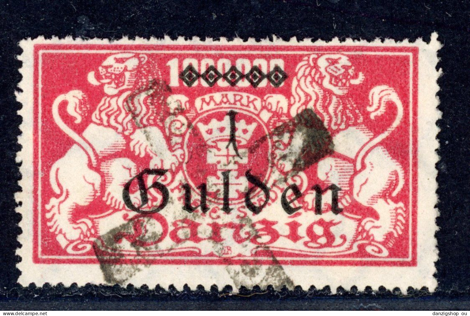 Danzig Korkstempel Michel 189 Fischer 183 Gestempelt Sicherungs-Stempel  Danzig Langfuhr 2 - Oblitérés