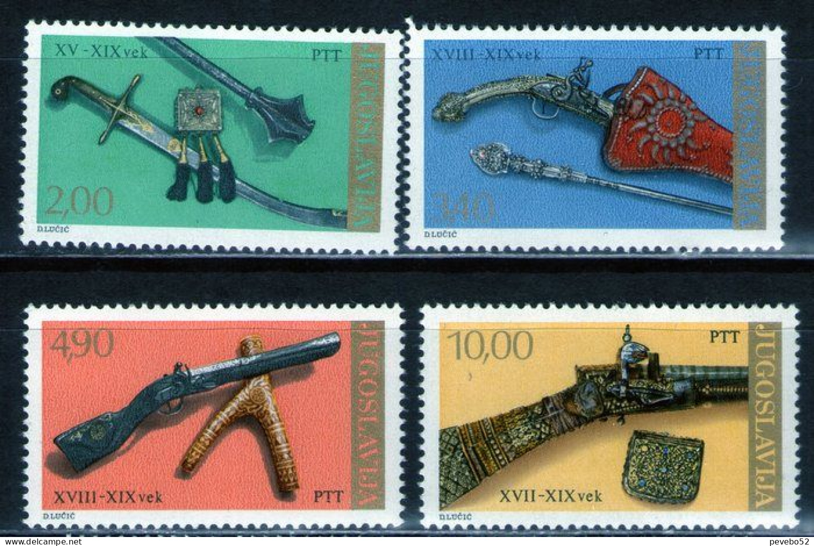 YUGOSLAVIA 1979 - Antique Weapons MNH - Unused Stamps