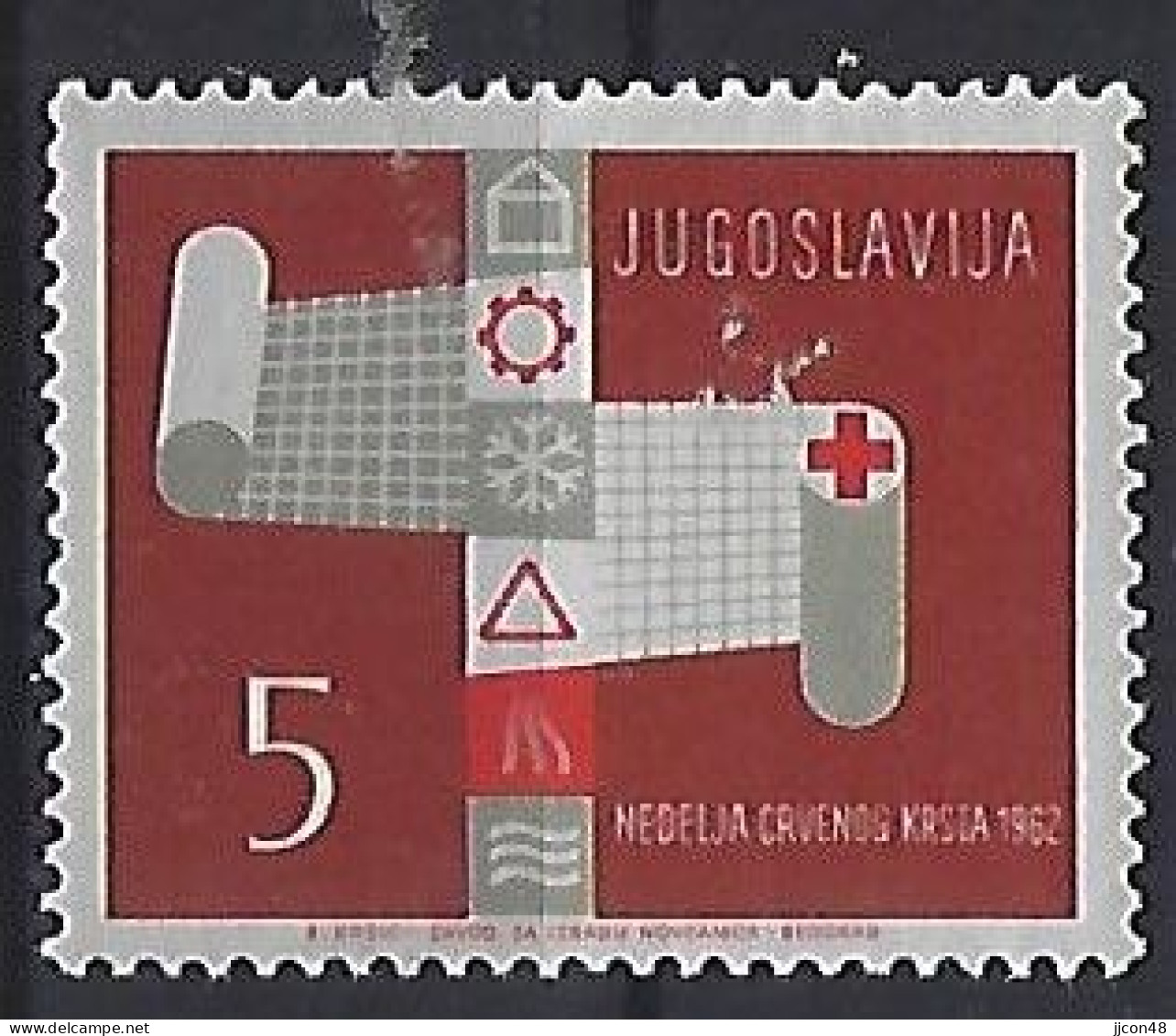 Jugoslavia 1962  Zwangszuschlagsmarken (**) MNH  Mi.28 - Beneficiencia (Sellos De)