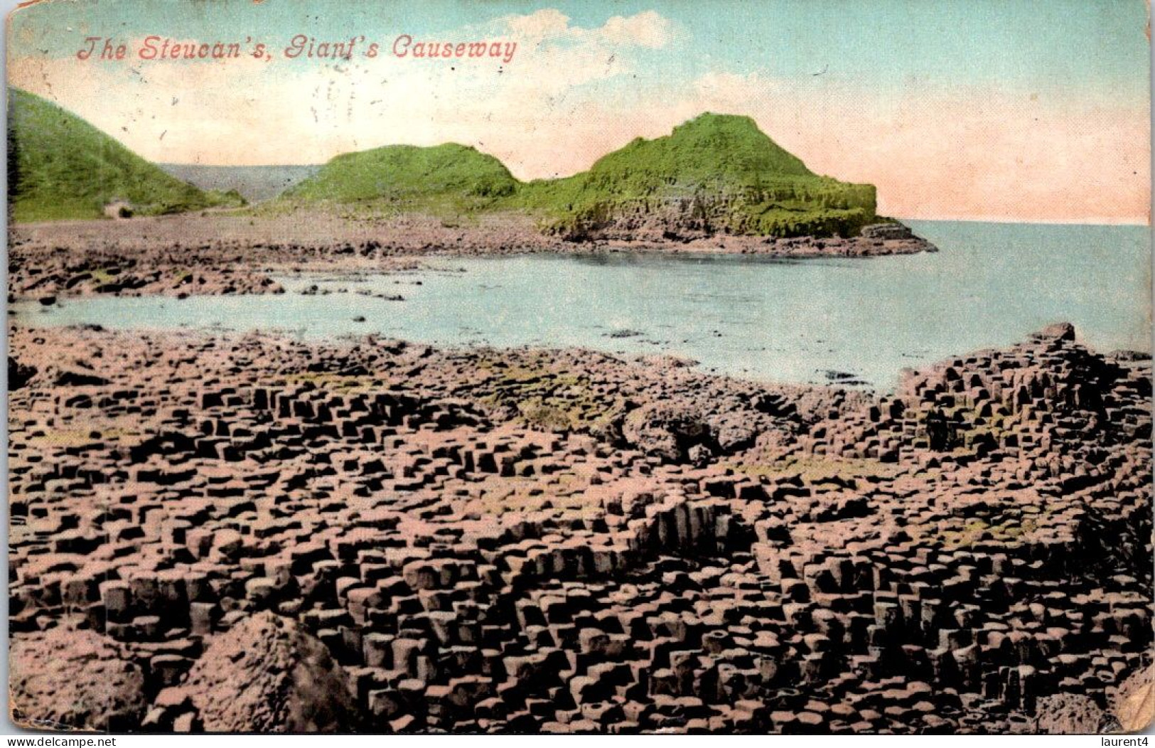 4-4-2024 (1 Z 1) Ireland (posted From Ireland In 1906) Co Antrim The Steucan's Giant's Causeway (now UNESCO) - Antrim