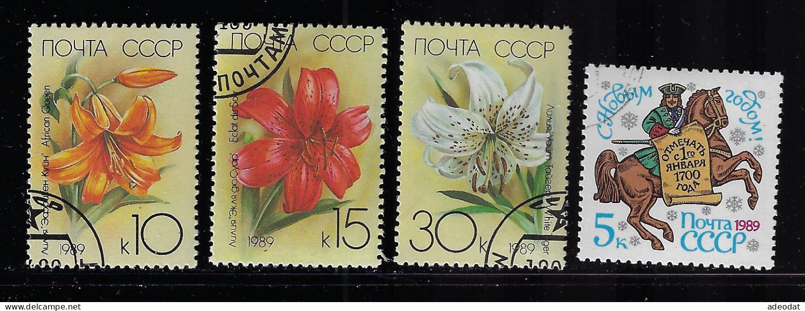RUSSIA 1989 SCOTT #5718,5758-5760   USED - Usati
