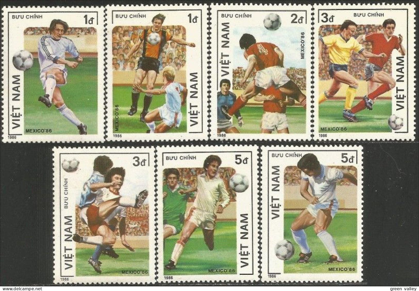 930 Vietnam 1986 Football Soccer Mexico 86 MNH ** Neuf SC (VIE-38) - 1986 – Messico