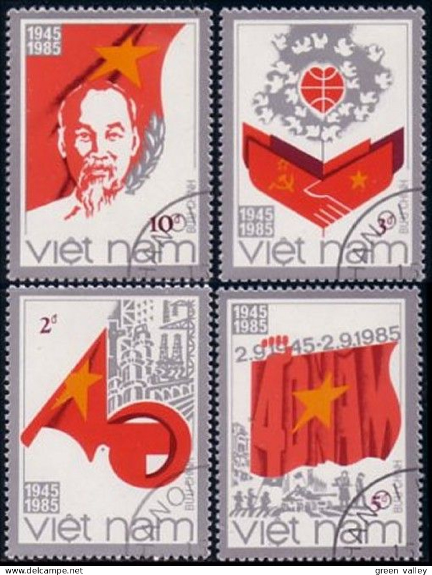 930 Vietnam Drapeau Flag Ho Chi Minh (VIE-20) - Postzegels