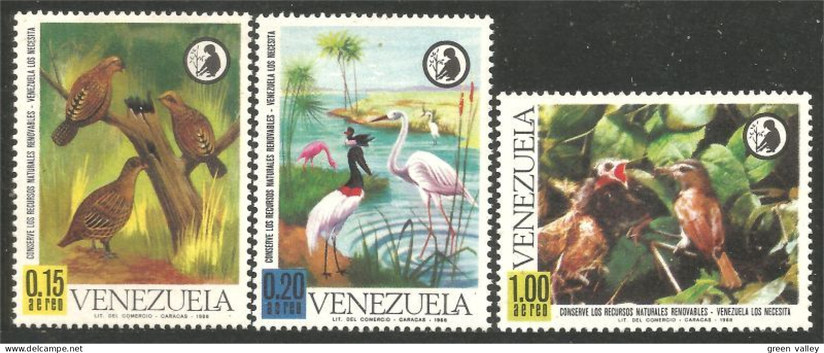 926 Venezuela Oiseau Bird Vogel Caille Quail Marabout Heron Flamant Rose Flamingo Egret MNH ** Neuf SC (VEN-68a) - Venezuela