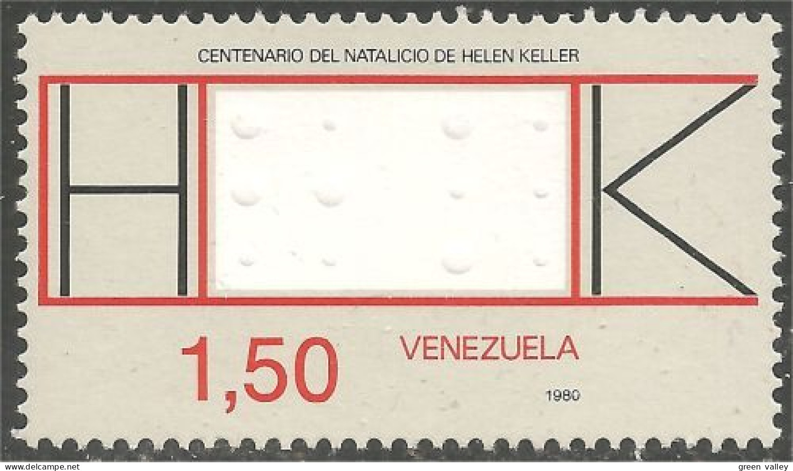 926 Venezuela 1980 Helen Keller Sourd Surdité Deaf Deafness (VEN-64) - Venezuela