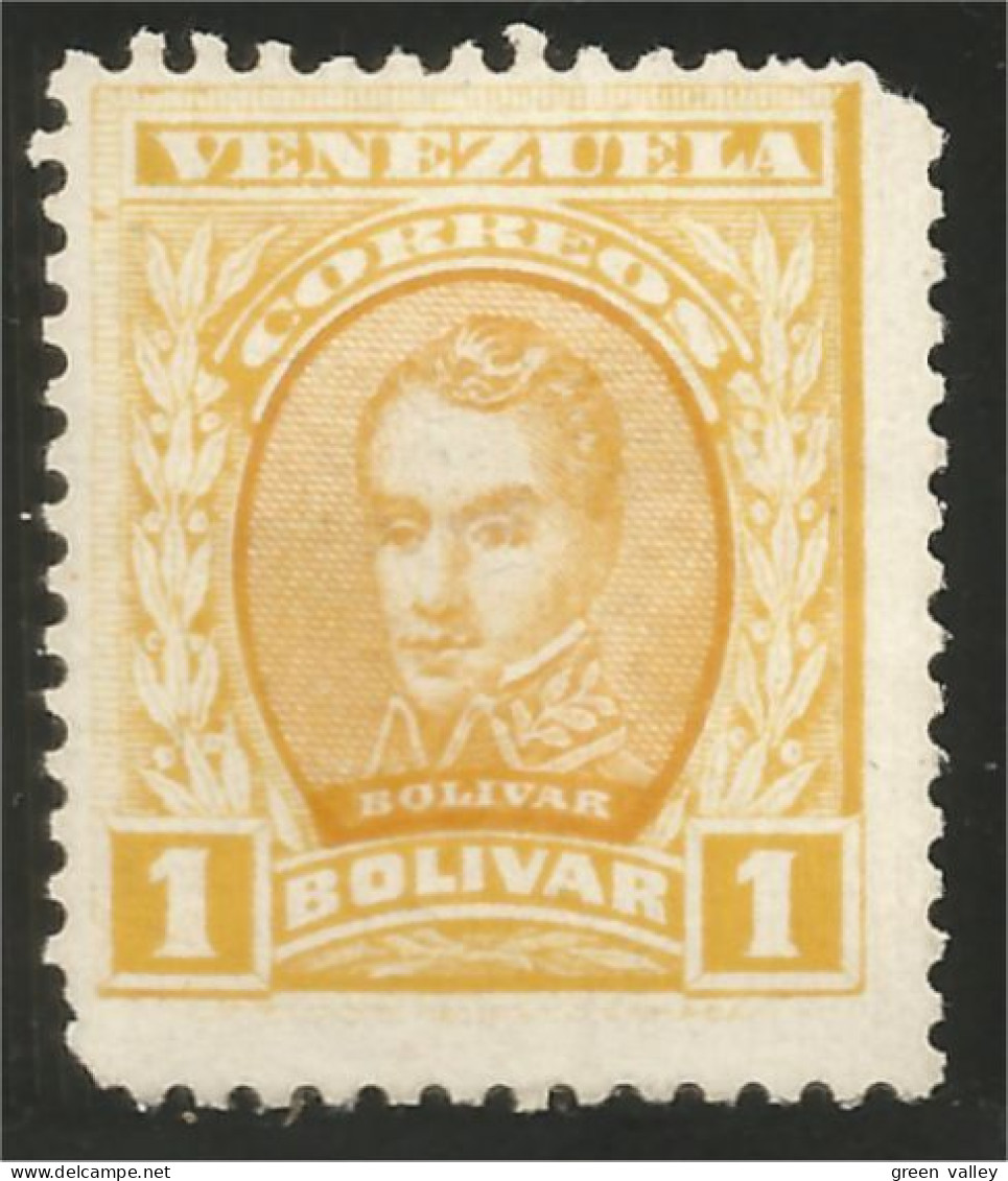 926 Venezuela 1911 Bolivar 1b Yellow MH * Neuf CH (VEN-47) - Venezuela